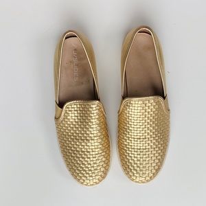 J Slides gold metallic slip-on sneakers
